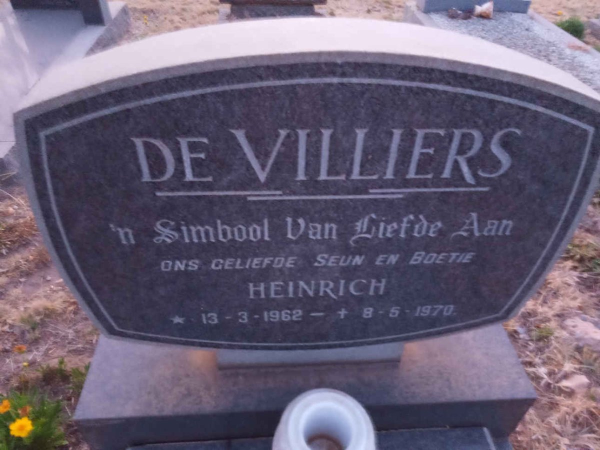VILLIERS Heinrich, de 1962-1970