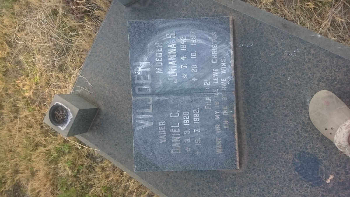 VILJOEN Daniël C. 1920-1982 &amp; Johanna S. 1942-1997