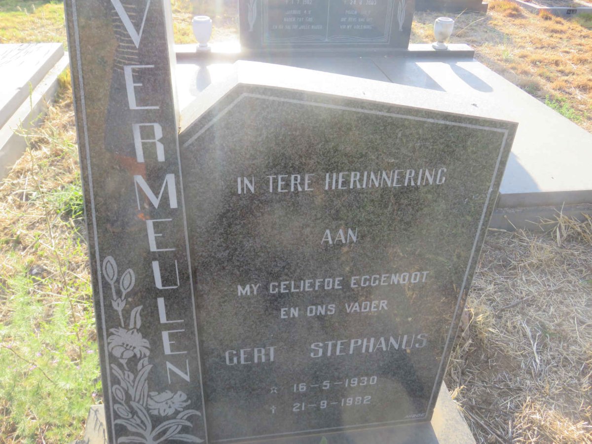VERMEULEN Gert Stephanus 1930-1982