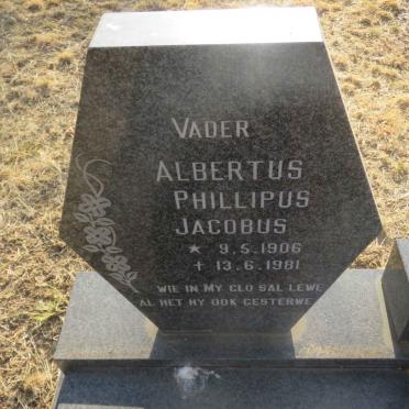 VENTER Albertus Phillipus Jacobus 1906-1981 &amp; Jacomina Hendrina Christina S. 1913-1996