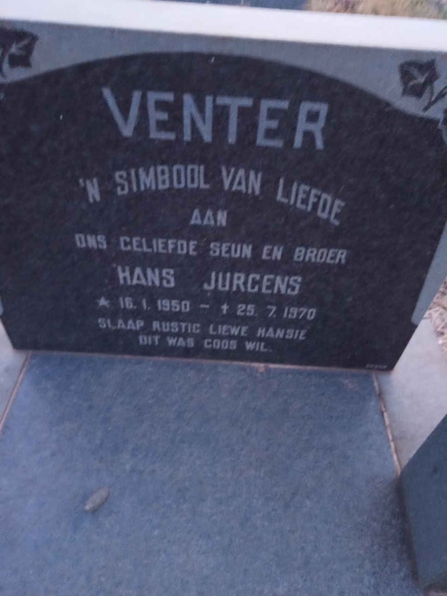 VENTER Hans Jurgens 1950-1970