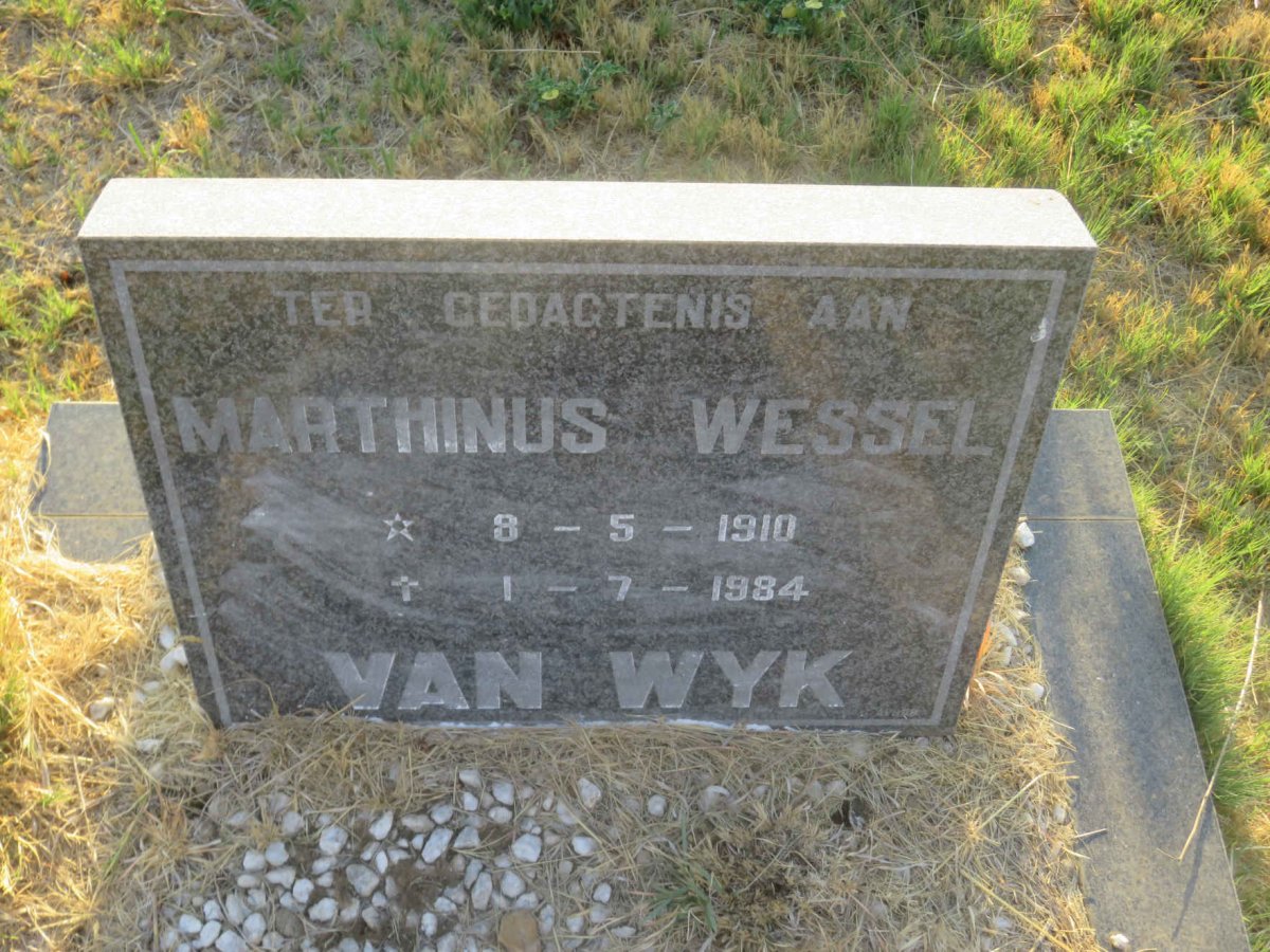 WYK Marthinus Wessel, van 1910-1984