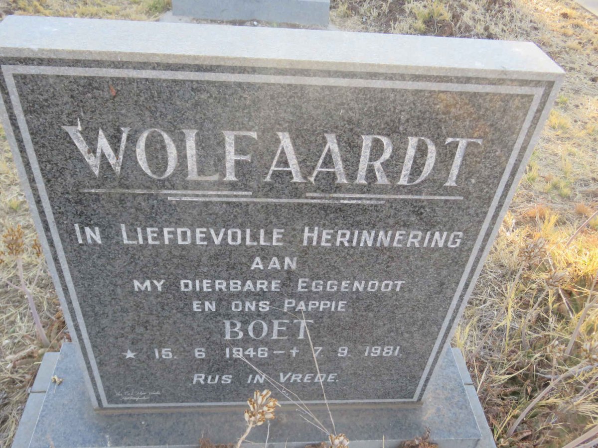WOLFAARDT Boet 1946-1981