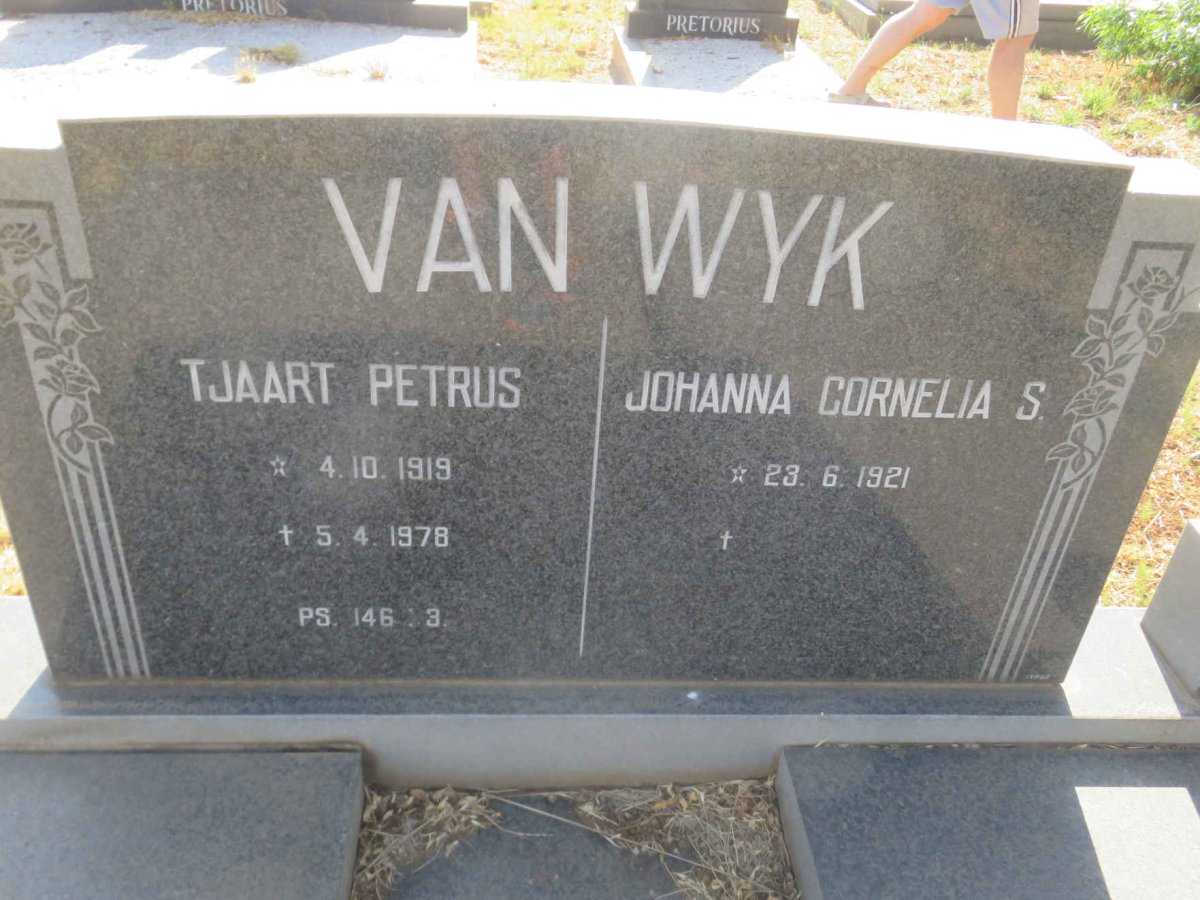 WYK Tjaart Petrus, van 1919-1978 &amp; Johanna Cornelia S. 1921-