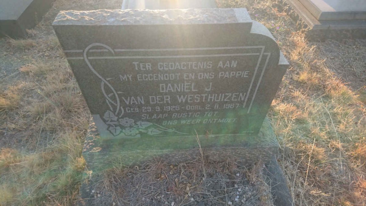 WESTHUIZEN Daniël J., van der 1925-1967