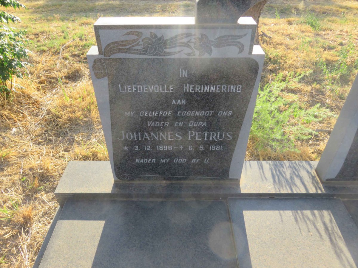 WESTHUIZEN Johannes Petrus, v.d. 1898-1981 &amp; Elizabeth Maria 1902-1984