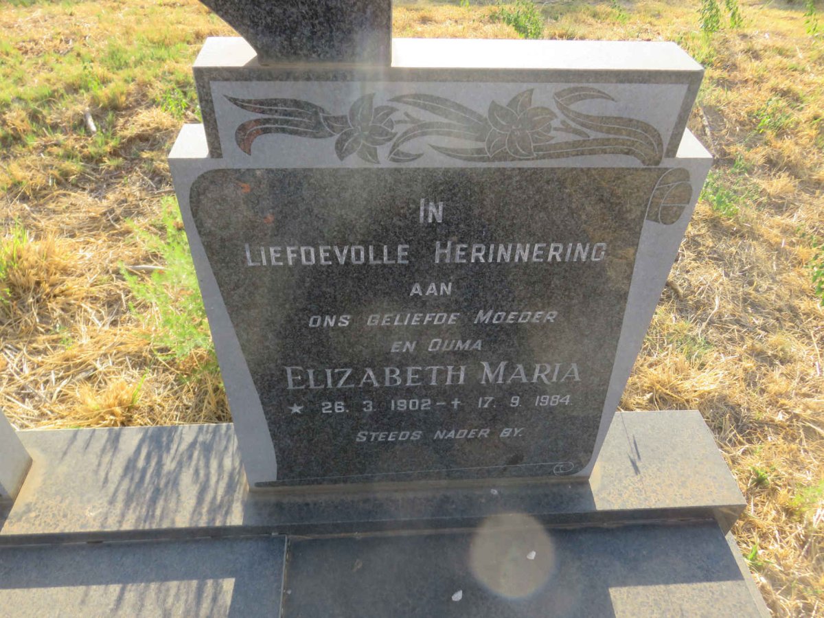 WESTHUIZEN Johannes Petrus, v.d. 1898-1981 &amp; Elizabeth Maria 1902-1984