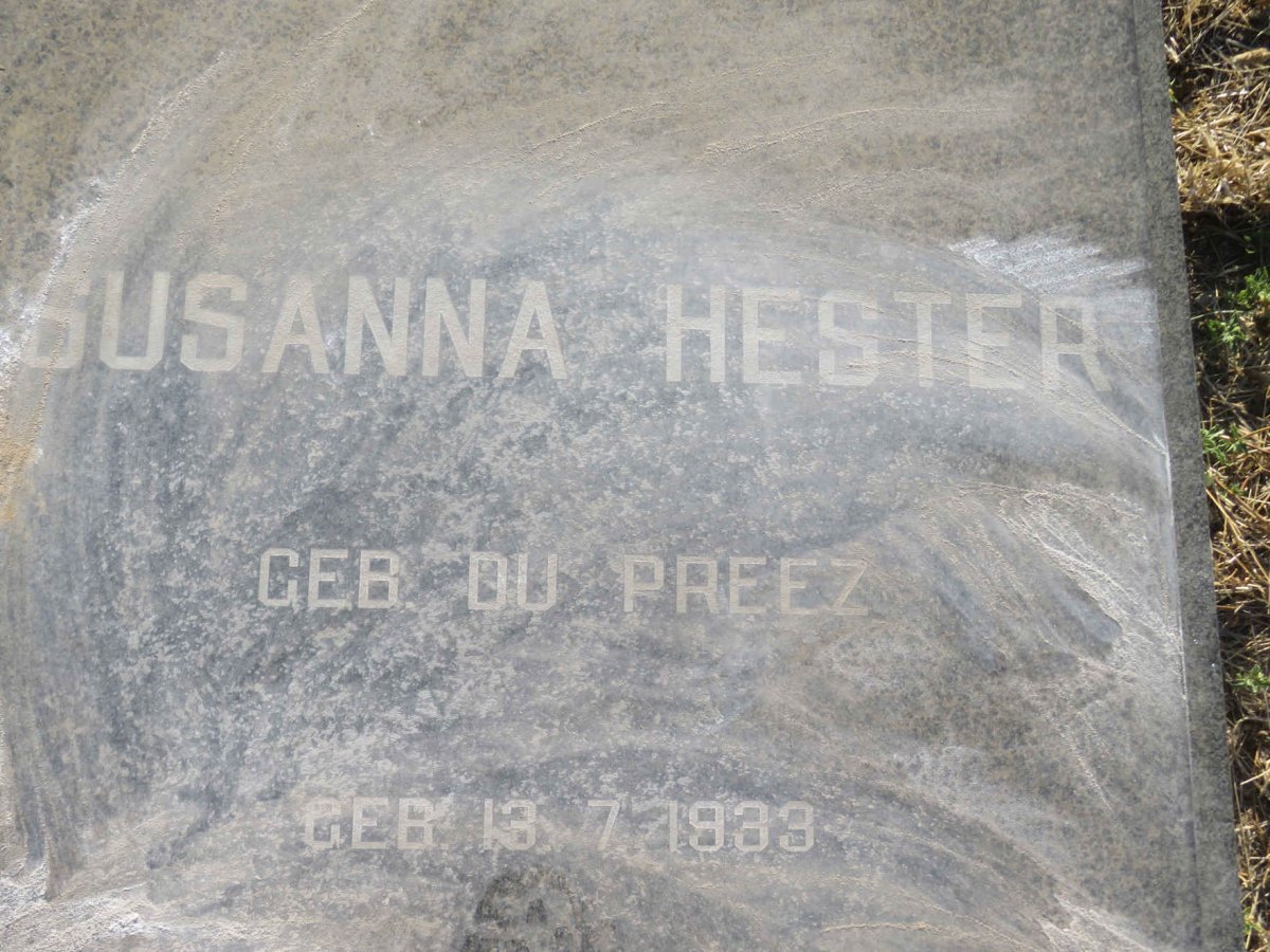 WYK Elias Lourens, van 1923-1982 &amp; Susanna Hester DU PREEZ 1933-
