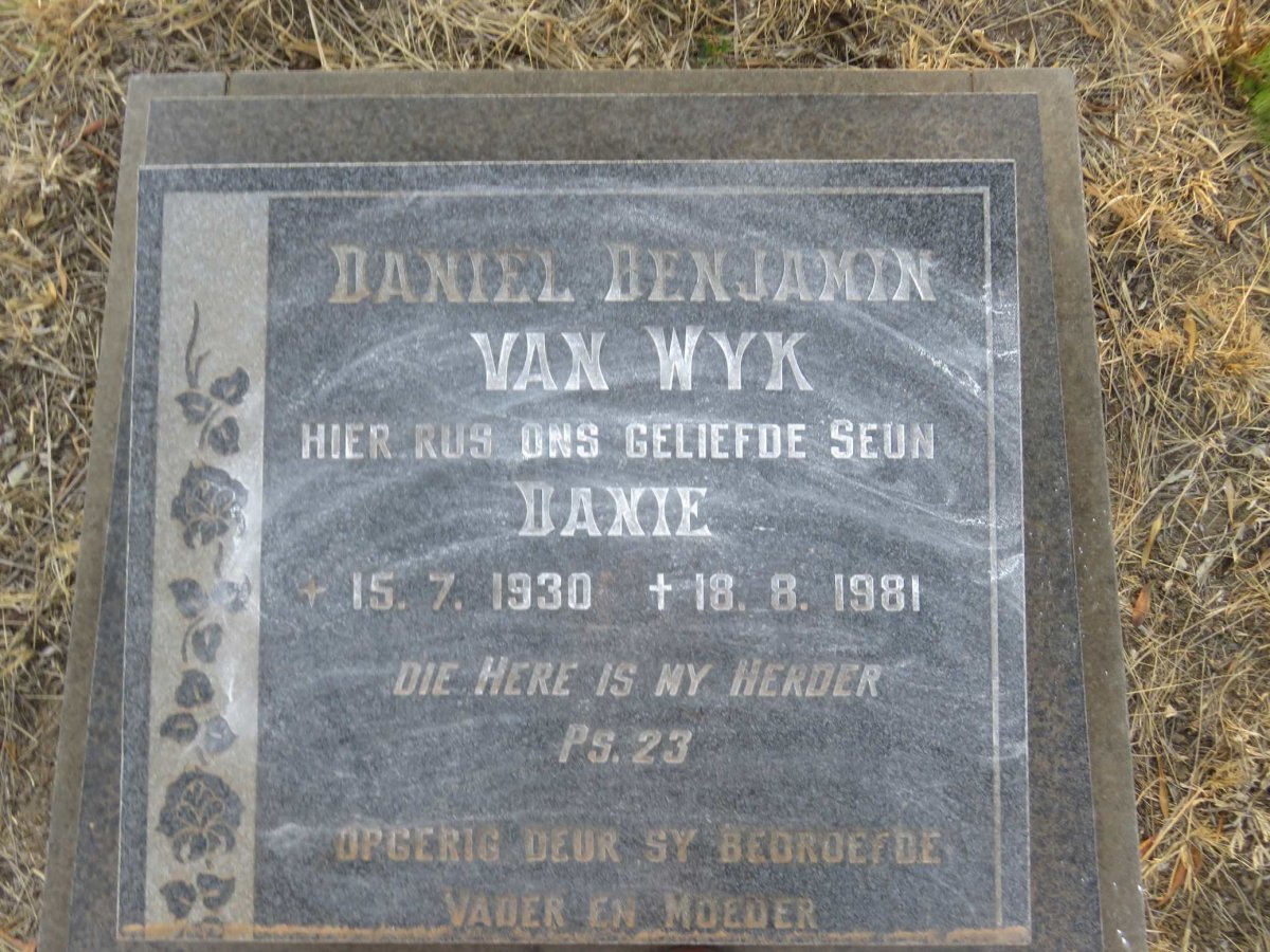 WYK Daniel Benjamin, van 1930-1981