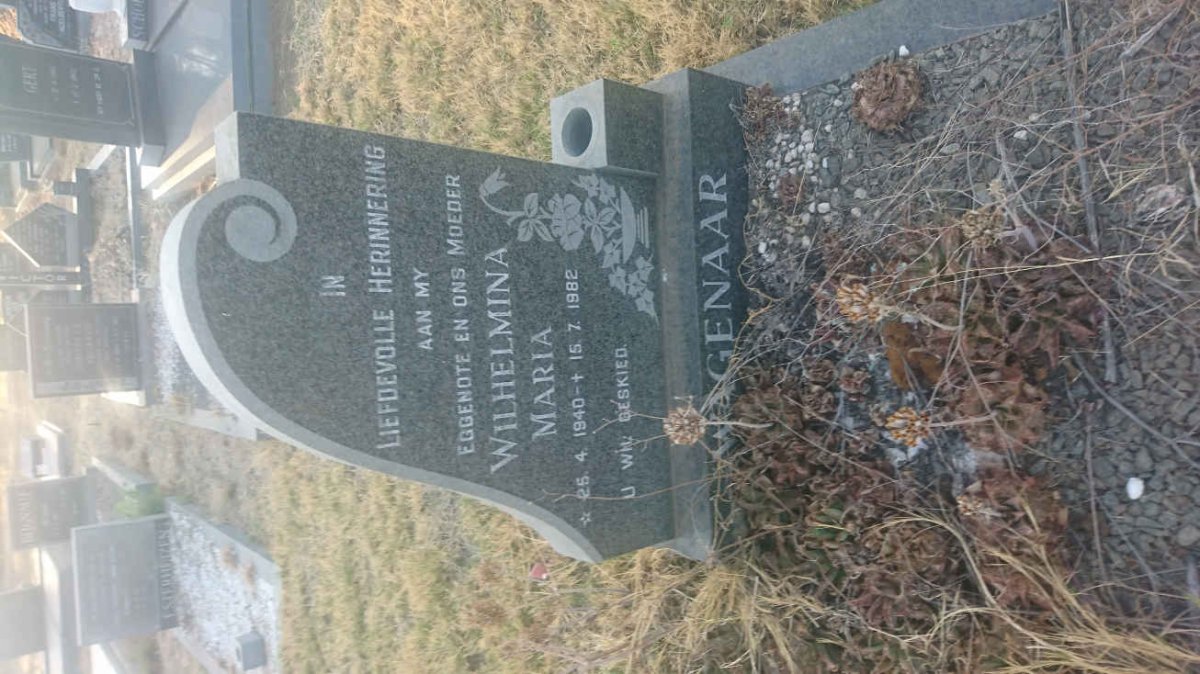 WAGENAAR Wilhelmina Maria 1940-1982