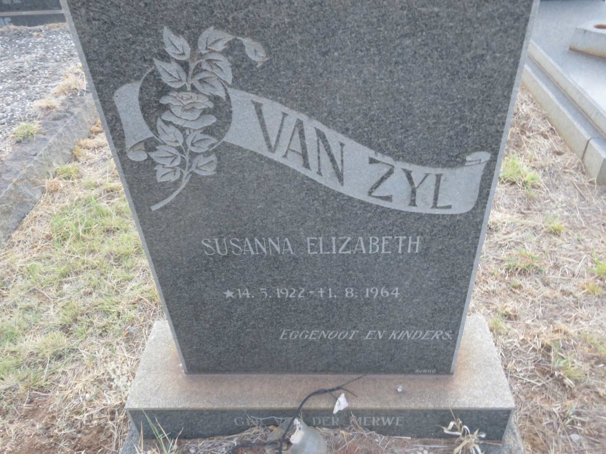 ZYL Susanna Elizabeth, van 1922-1964