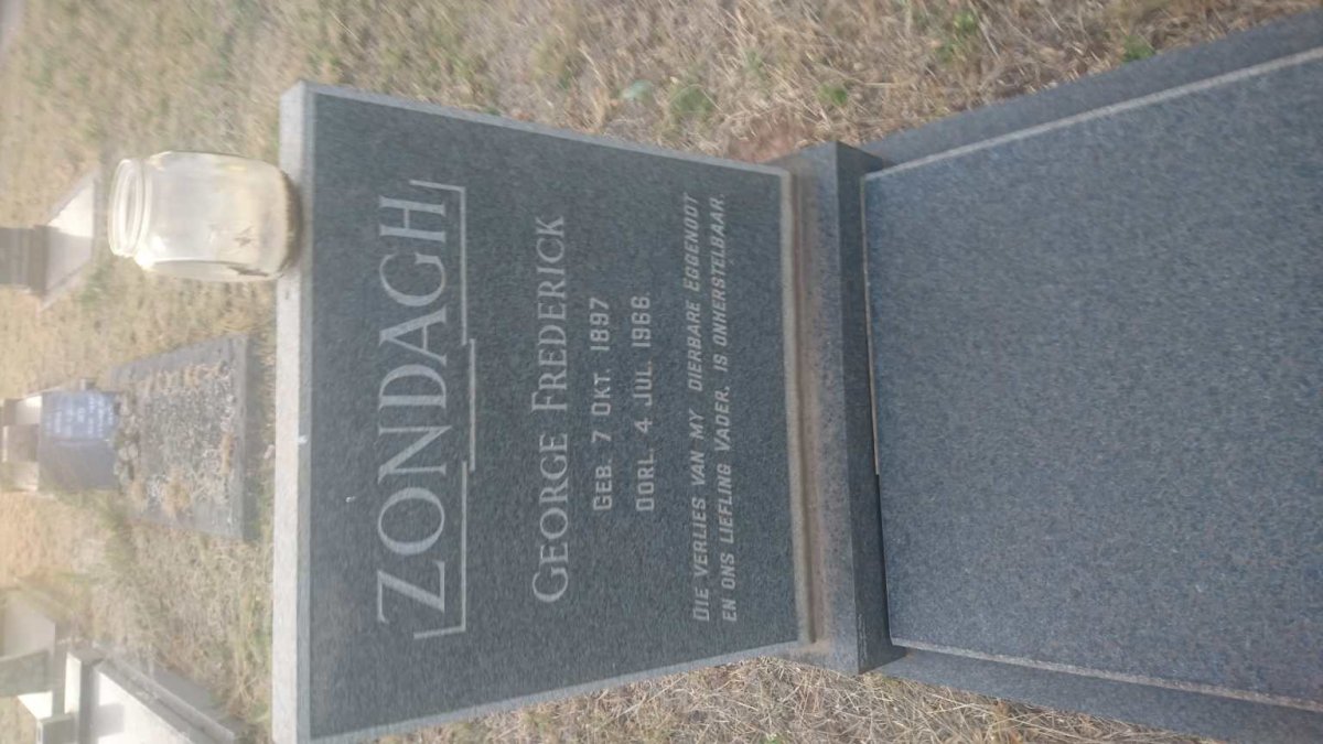 ZONDAGH George Frederick 1897-1966