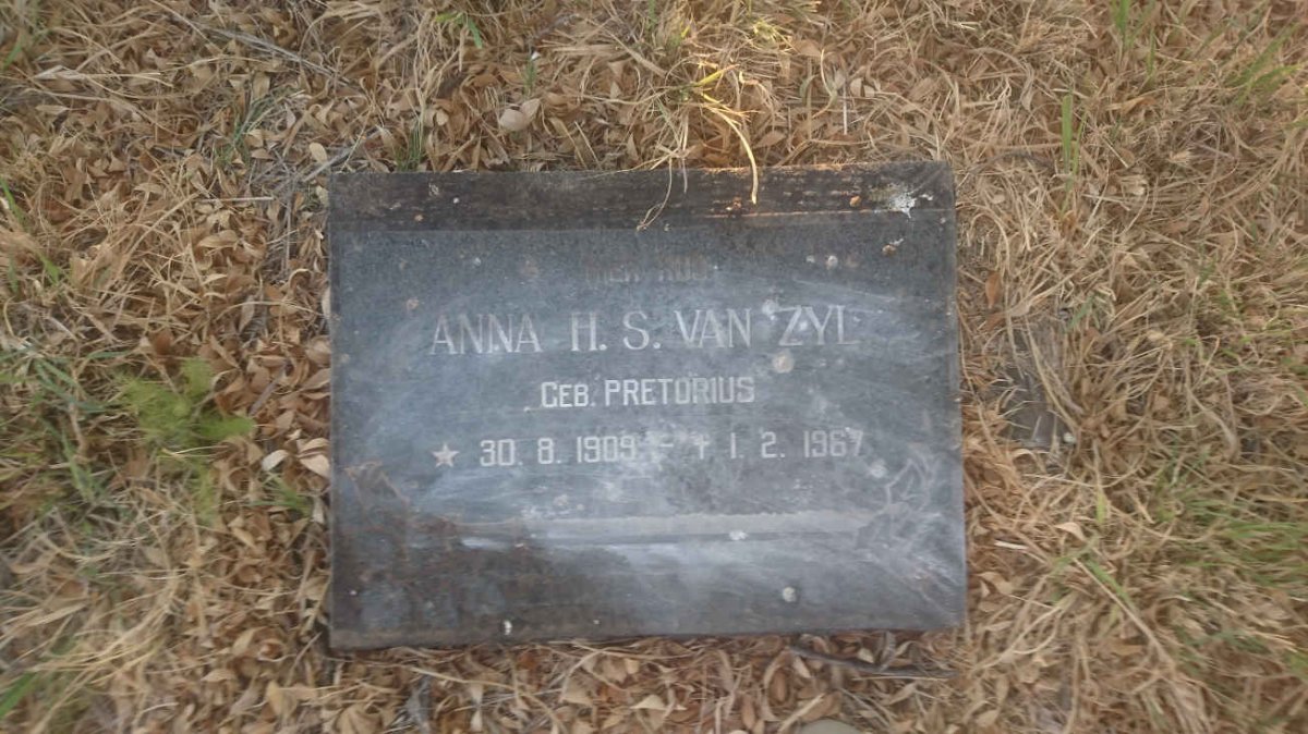 ZYL Anna H.S., van nee PRETORIUS 1909-1967