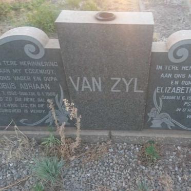 ZYL Jacobus Adriaan, van 1902-1966 &amp; Elizabeth Petronella 1906-1993
