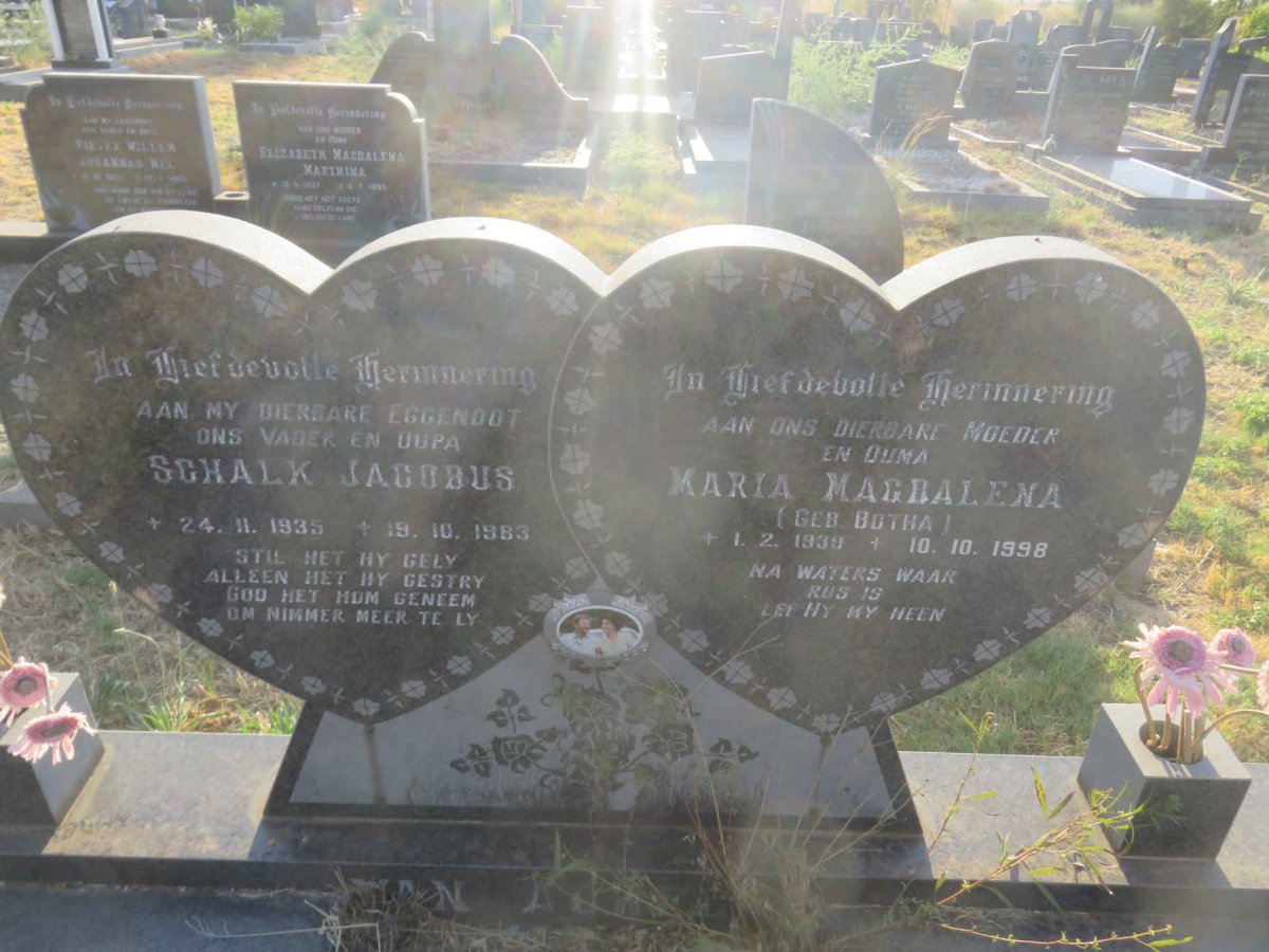 ? Schalk Jacobus 1935-1983 &amp; Maria Magdalena BOTHA 1939-1998