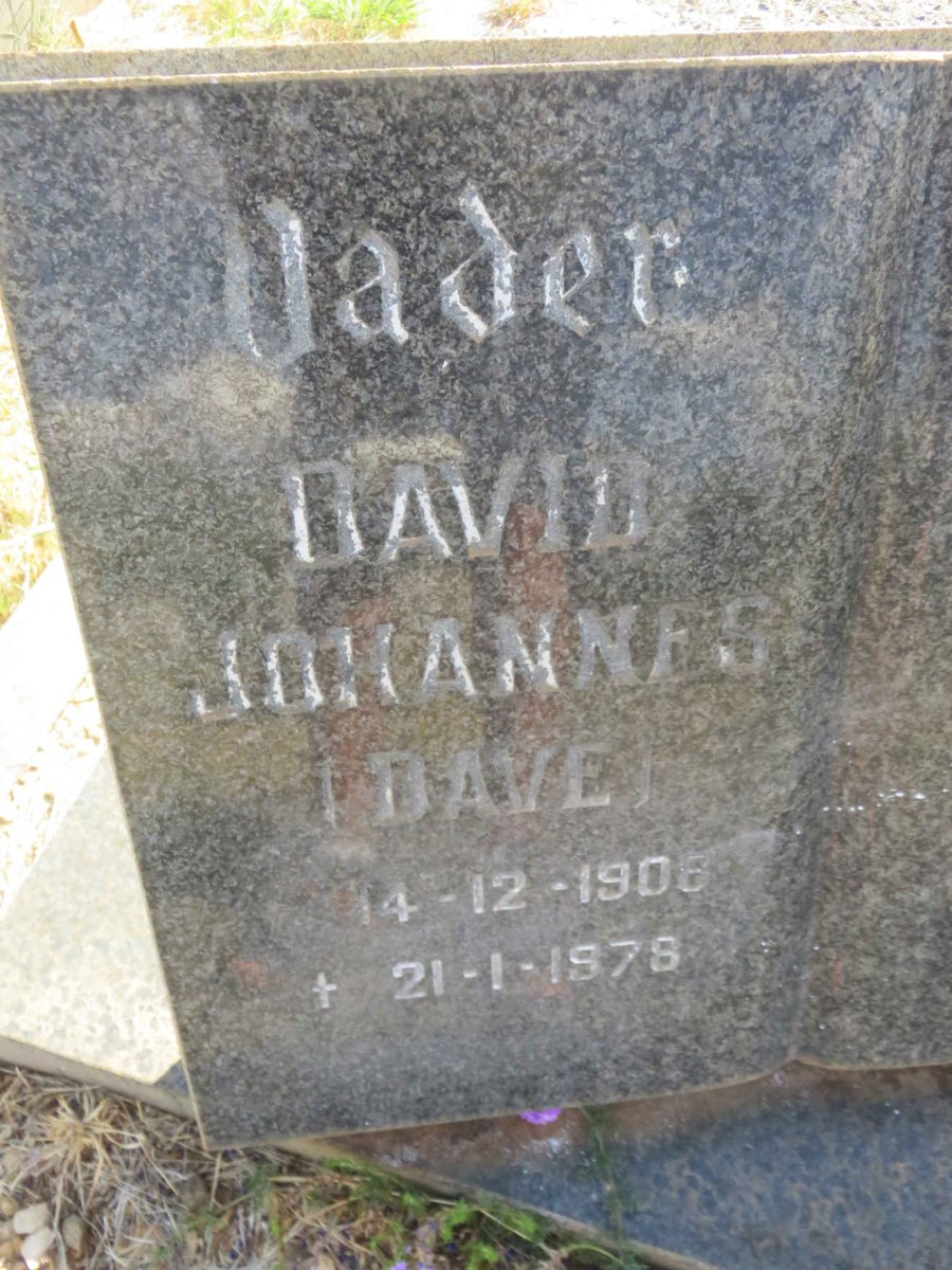 ? David Johannes 1906-1978 &amp; Susarah Cornelia 1910-1999