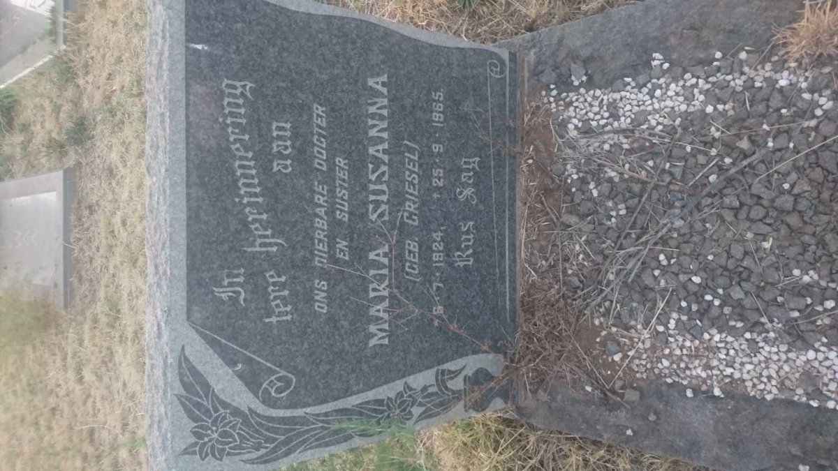 ? Maria Susanna nee GRIESEL 1924-1965