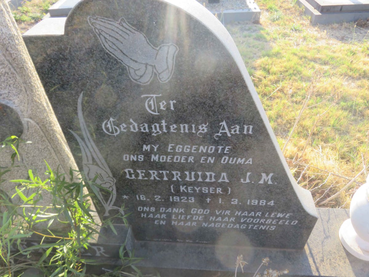 ? Gertruida J.M. KEYSER 1923-1984