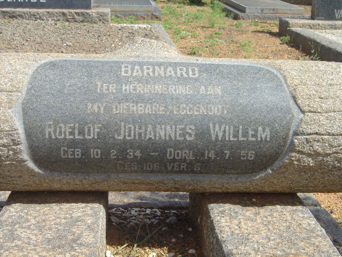 BARNARD Roelof Johannes Willem 1934-1956