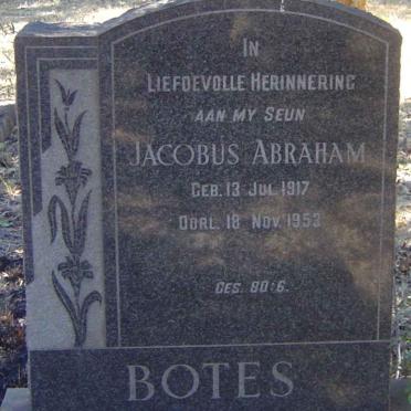 BOTES Jacobus Abraham 1917-1953