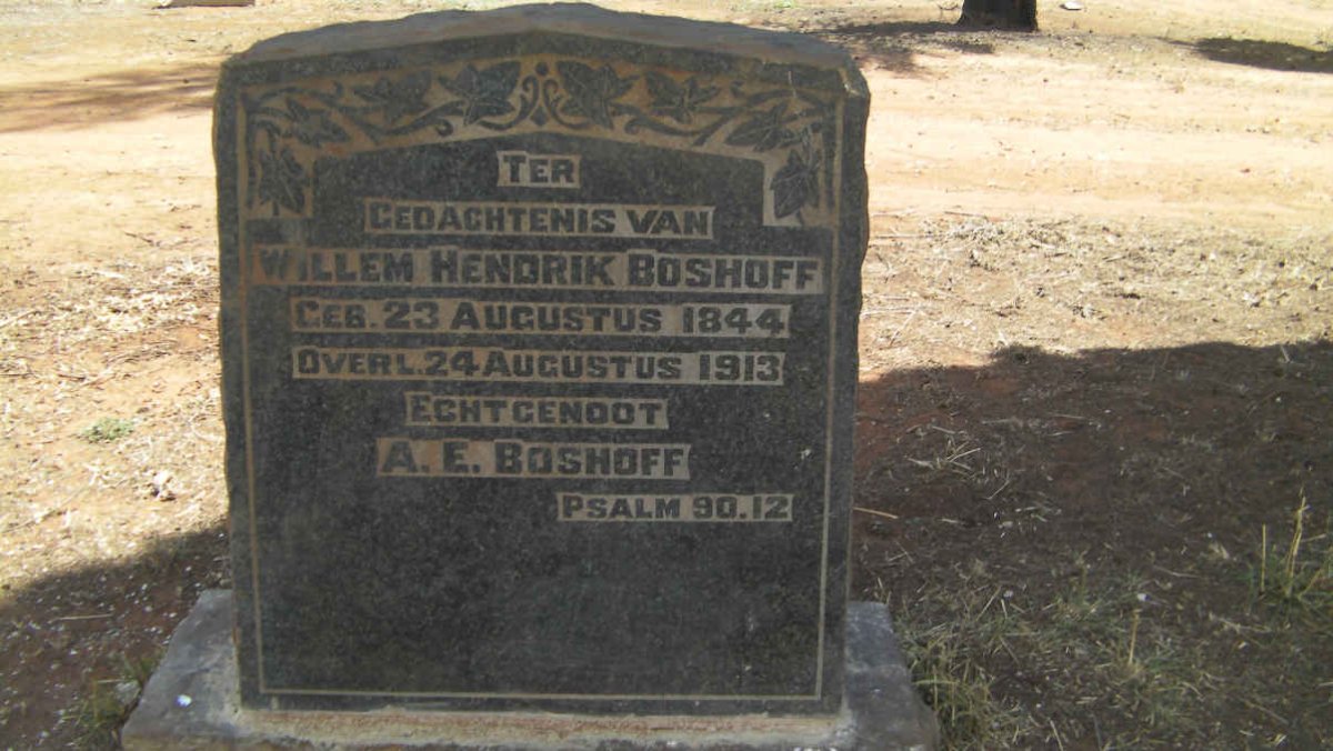 BOSHOFF Willem Hendrik 1844-1913