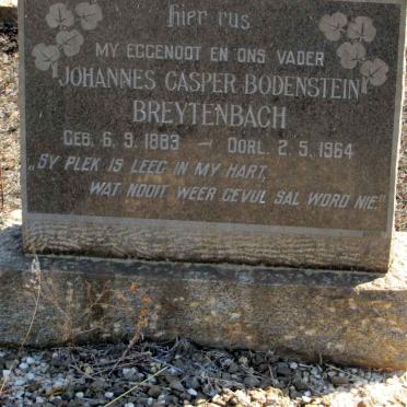 BREYTENBACH Johannes Casper Bodenstein 1883-1964