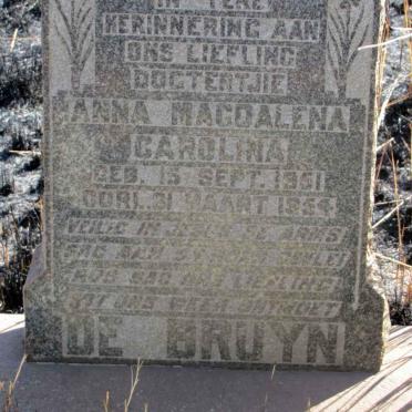 BRUYN Anna Magdalena Carolina, de 1951-1954