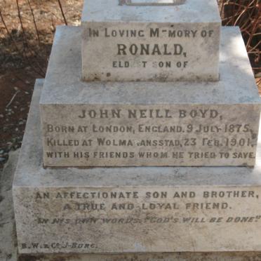 BOYD Ronald 1875-1901