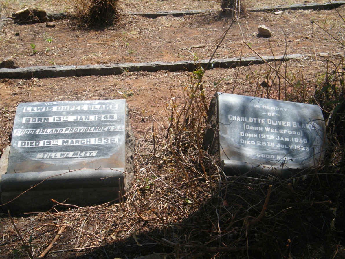 BLAKE Lewis Dupee 1848-1936 &amp; Charlotte Oliver WELSFORD 1858-1925