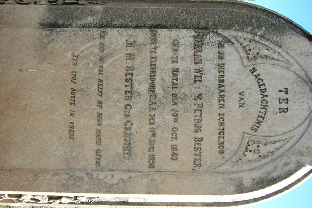 BESTER Adriaan Wellem Petrus 1843-1898