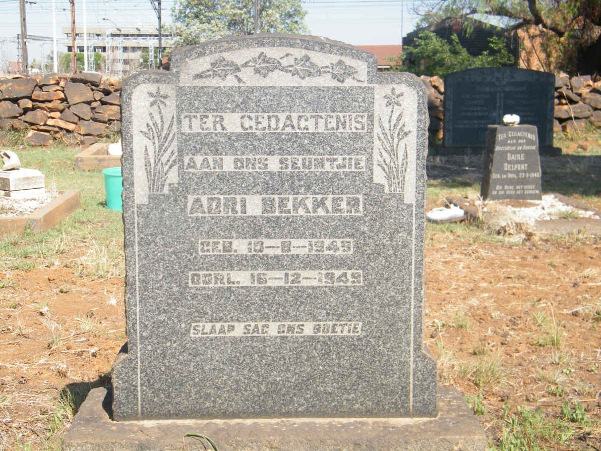 BEKKER Adri 1949-1949