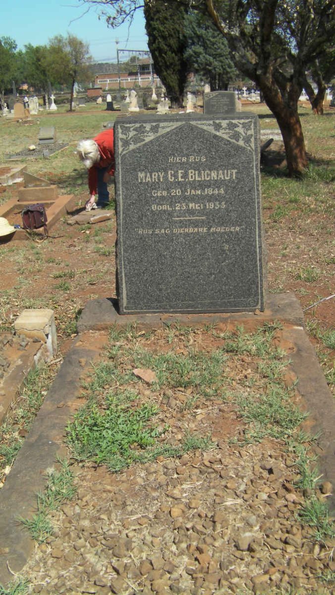 BLIGNAUT Mary C.E. 1844-1933