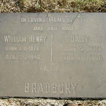 BRADBURY William Henry 1876-1946 &amp; Daisy 1874-1957