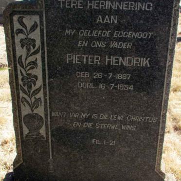 BOSHOFF Pieter Hendrik 1887-1954