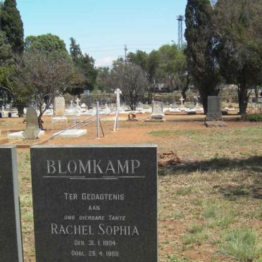 BLOMKAMP Rachel Sophia 1904-1989