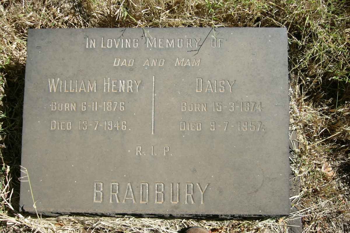 BRADBURY William Henry 1876-1946 &amp; Daisy 1874-1957