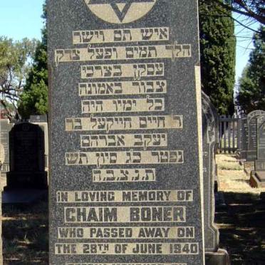 BONER Chaim -1940