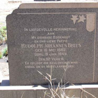 BRITS Rudolph Johannes 1882-1949