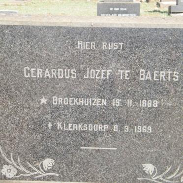 BAERTS Gerardus Jozef, te 1898-1969