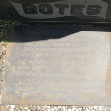 BOTES Lourens Sybrand 1883-1949