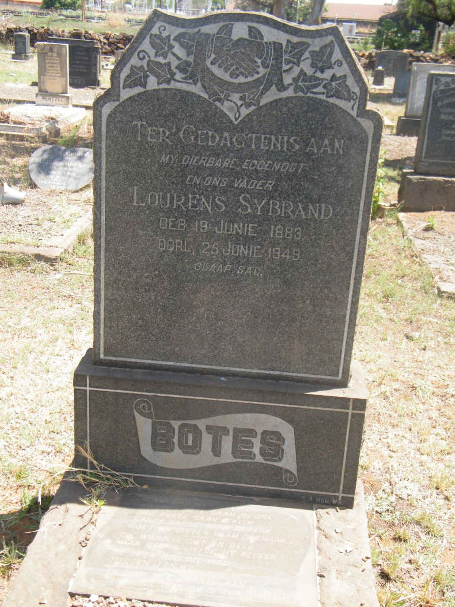 BOTES Lourens Sybrand 1883-1949