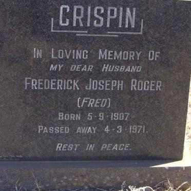 CRISPIN Frederick Joseph Roger 1907-1971