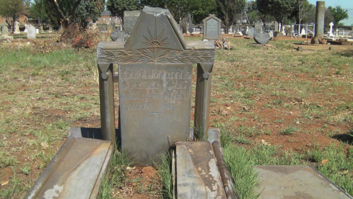 COERTZE Roelof Johannes 1888-191?