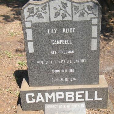 CAMPBELL Lily Alice nee FREEMAN 1887-1974