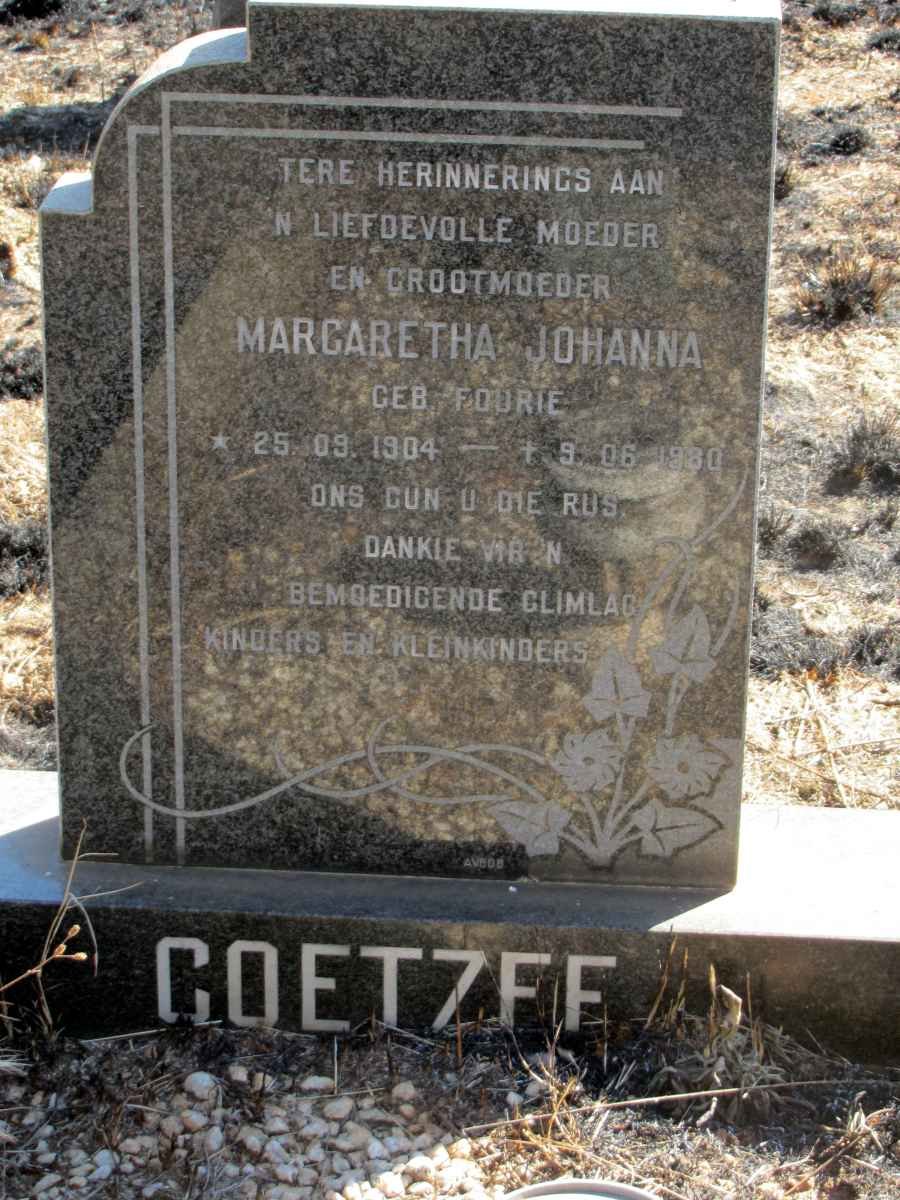 COETZEE Margaretha Johanna nee FOURIE 1904-1980