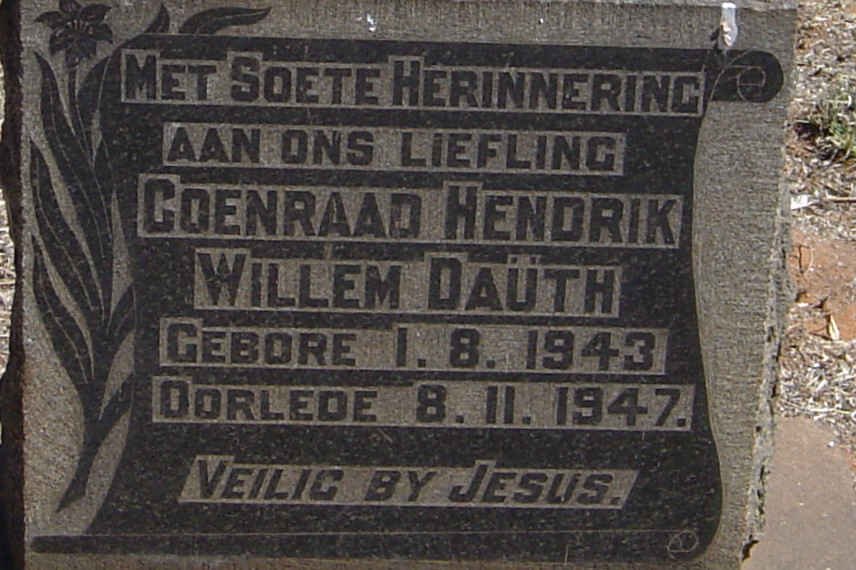 DAUTH Coenraad Hendrik Willem 1943-1947