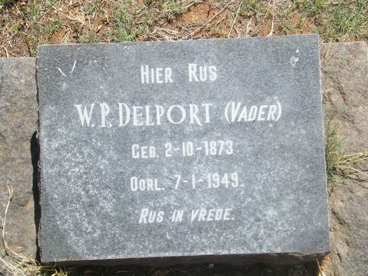 DELPORT W.P. 1873-1949
