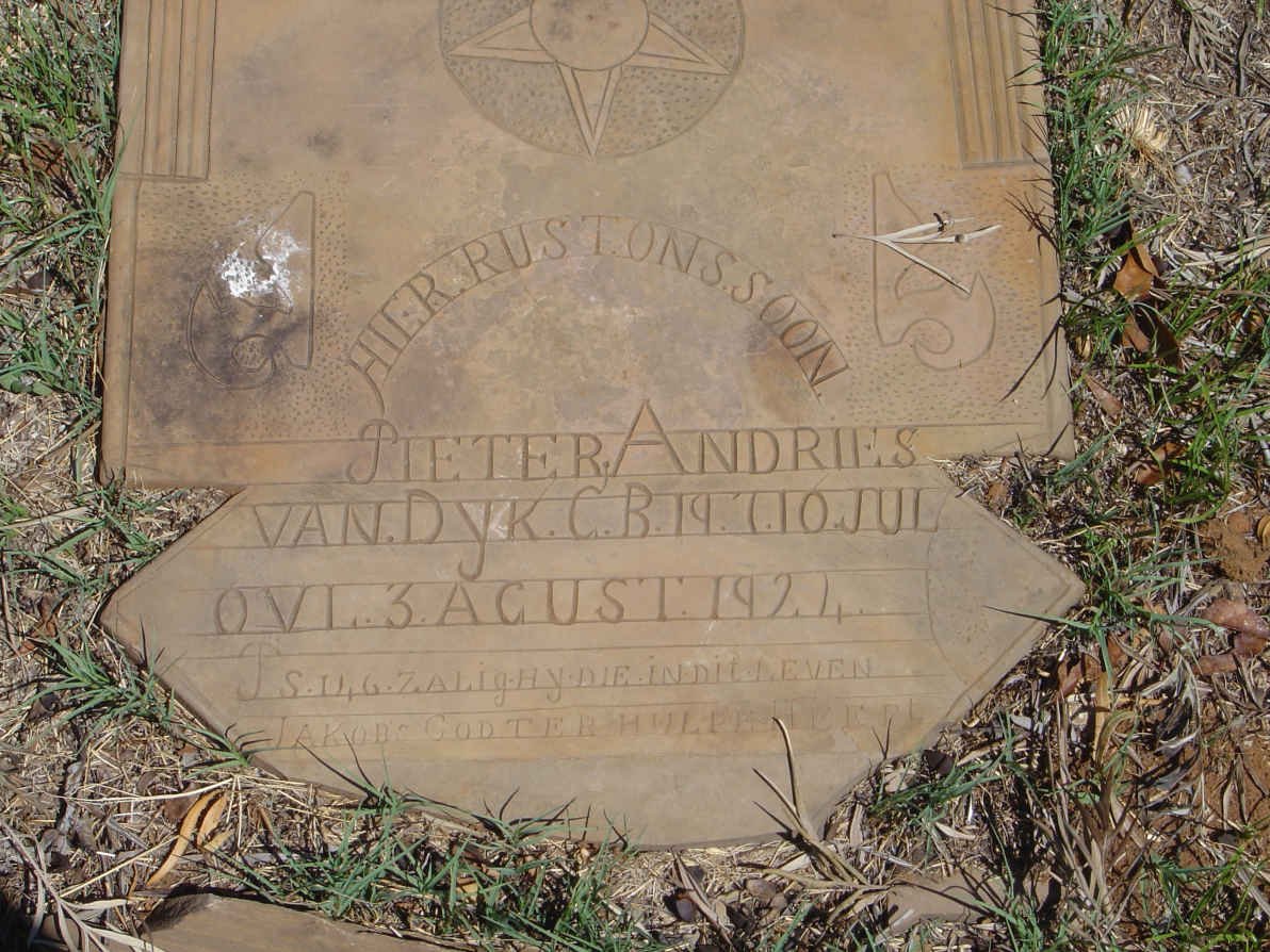 DYK Pieter Andries, van 1910-1924