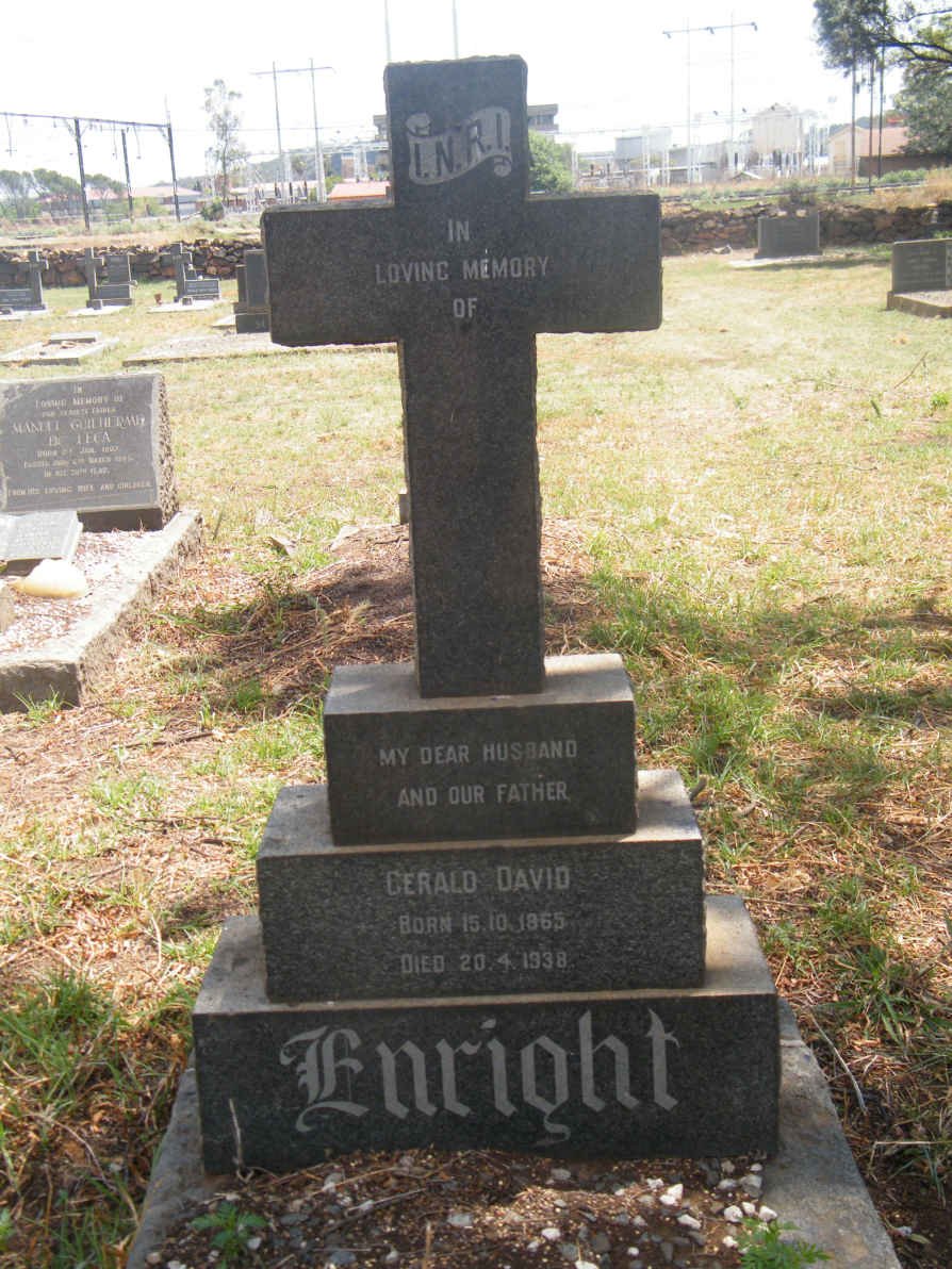 ENRIGHT Gerald David 1865-1938