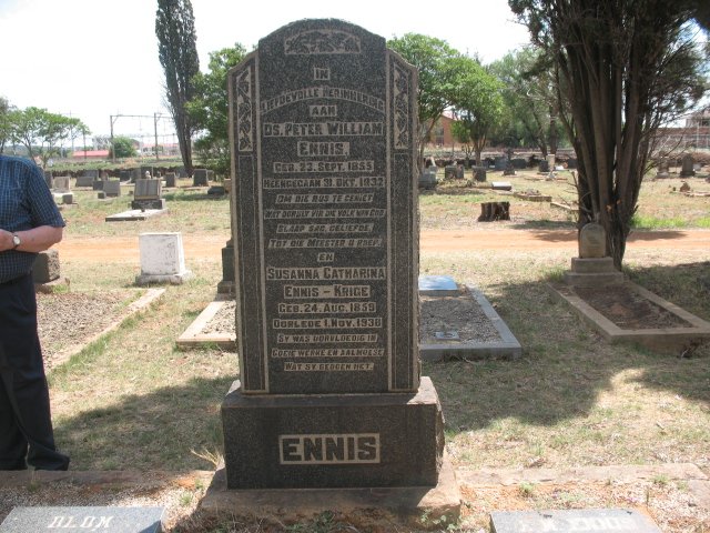 ENNIS Peter William 1855-1932 &amp; Susanna Catharina KRIGE 1859-1938